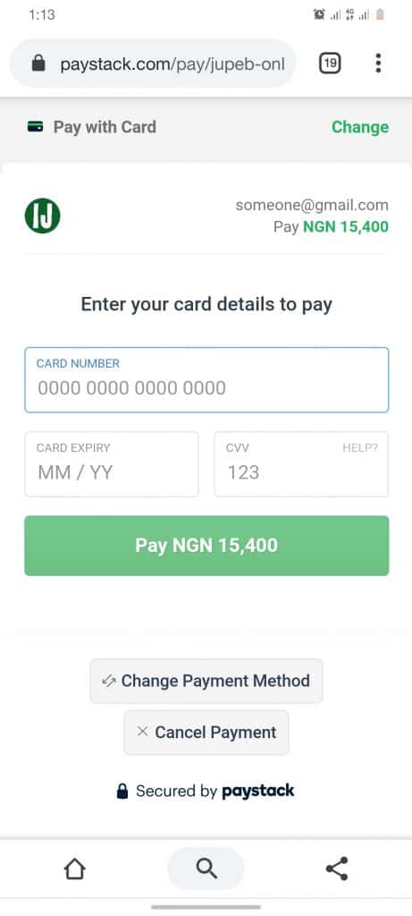 How Can I Get JUPEB Form - Pay With Card